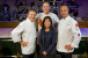 From left Chefs Daniel Boulud Thomas Keller and Jeacuterocircme Bocuse with ment39or BKB Foundation executive director Young Yun