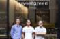 Founders of Sweetgreen outside first NYC location From left to right Nathaniel Ru Jonathan Neman and Nicolas Jammet