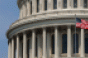 US capitol with flag