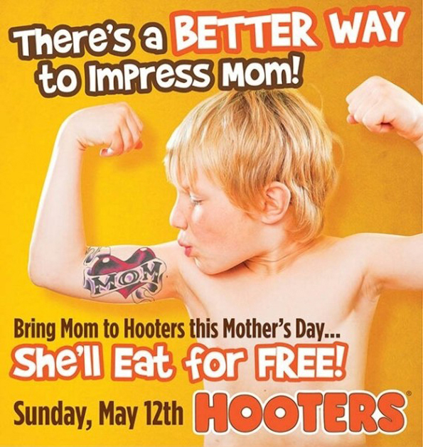 Hooter's Mother's Day ad