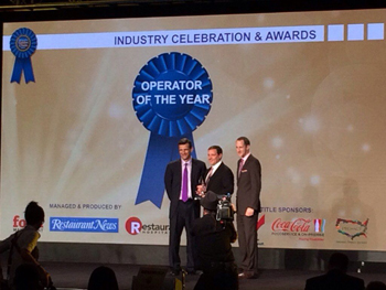 Ignite's Ray Blanchette accepts the award for Operator of the Year