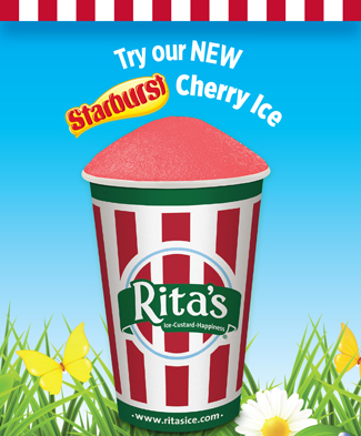 Rita's is kicking off spring with a new branded flavor, Starburst Cherry