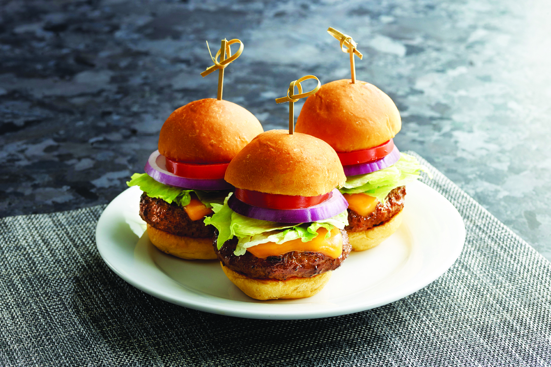 Morton’s mini prime cheeseburgers